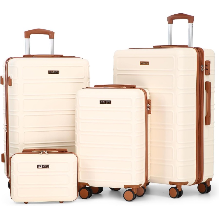 Expandable Hard Shell Luggage Set - 4개 세트의 확장형 ABS 소재 여행용