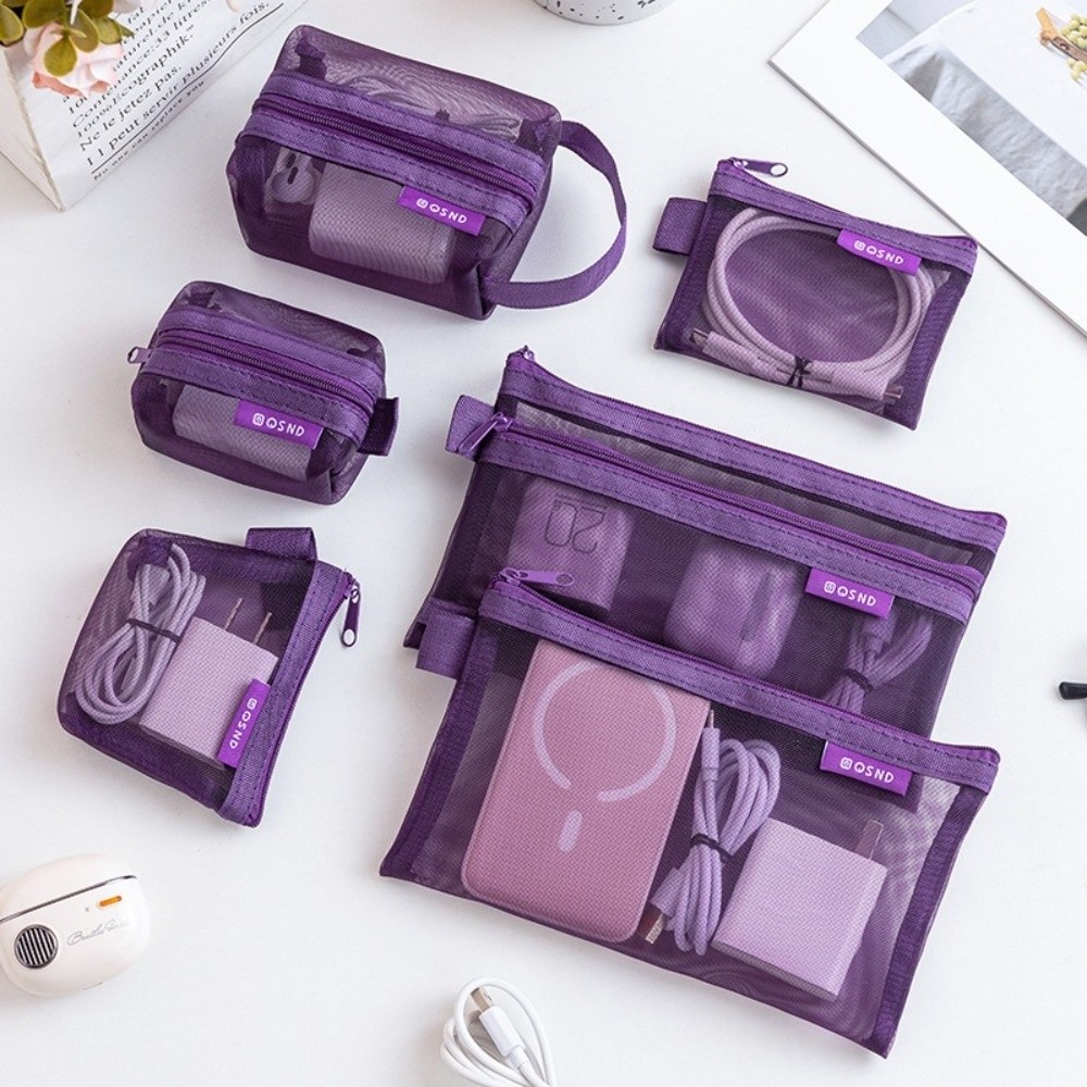 Cosmetic Bags - 다용도 나일론 투명 수납 가방, 사각형,