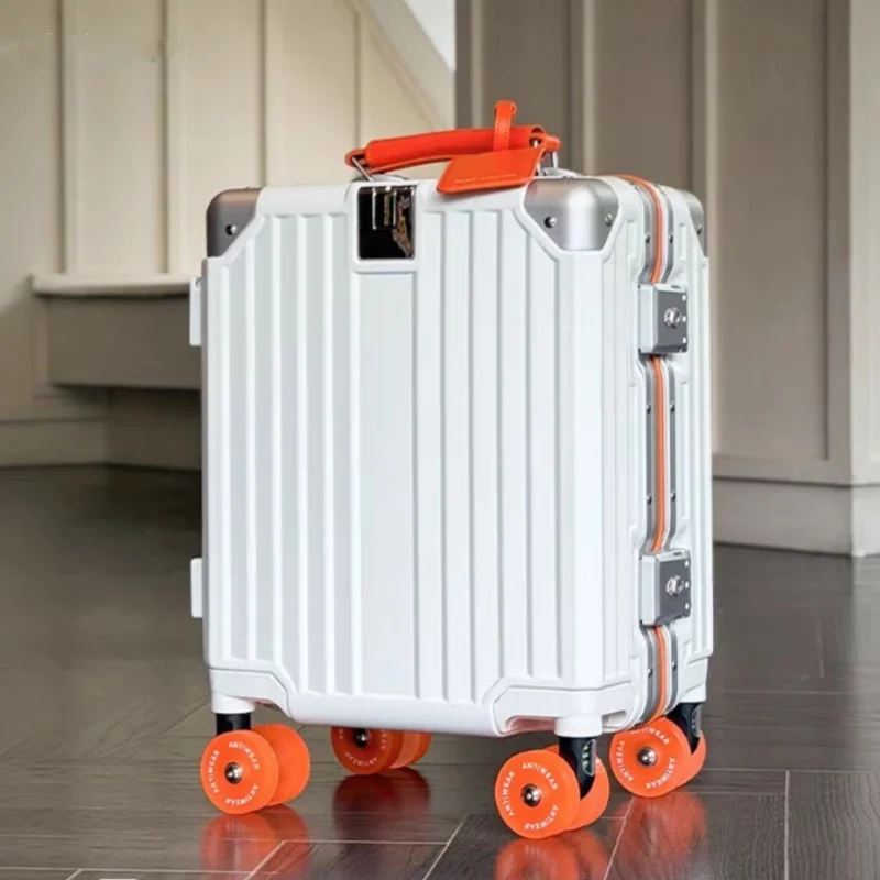 Aluminum Frame Carry On Luggage - 14인치 경량 여행용 캐리어, TSA 잠금장치,