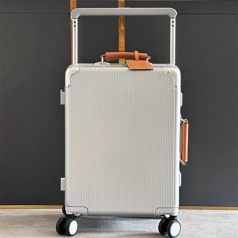 Aluminum Frame Carry On Luggage - 와이드 핸들 여행용 캐리어 남성용 20