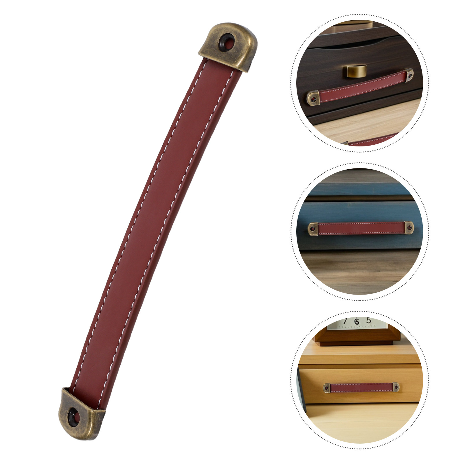 2Pcs PU 빈티지 스타일 캐비닛 손잡이 갈색 드레서 - Retro Vintage Trunk Suitcase 리뷰 및 가격