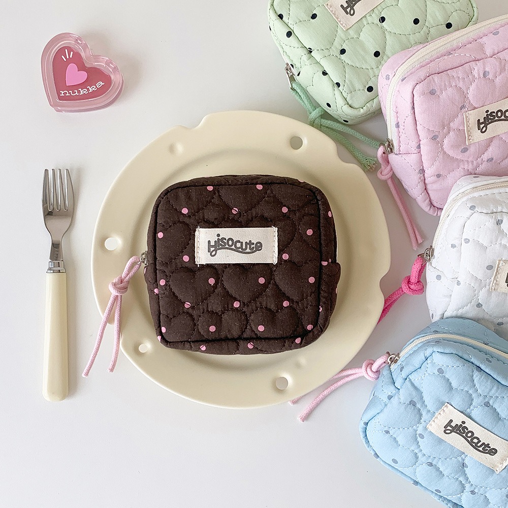 새로운 다용도 화장품 파우치, 대용량, 물방울무늬, 작 - Cosmetic Bags 리뷰 및 가격