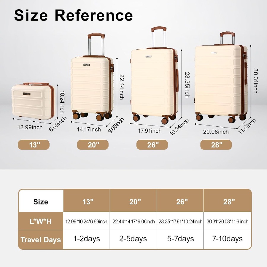 4개 세트의 확장형 ABS 소재 여행용 캐리어 세트,  - Expandable Hard Shell Luggage Set 리뷰 및 가격