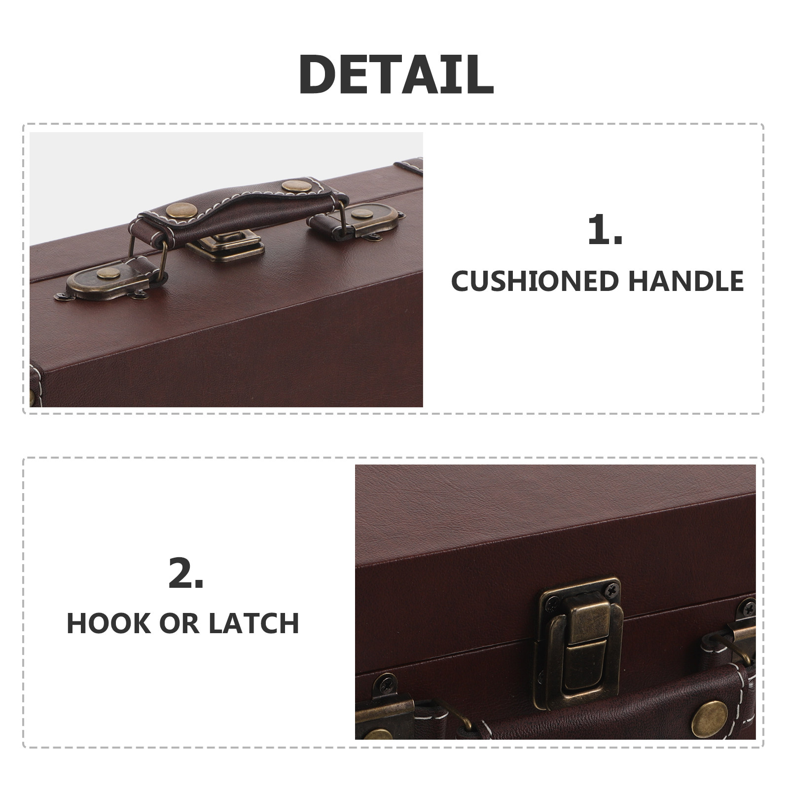 나무 소재의 복고풍 수납 상자, 빈티지 스타일의 휴대용 - Retro Vintage Trunk Suitcase 리뷰 및 가격