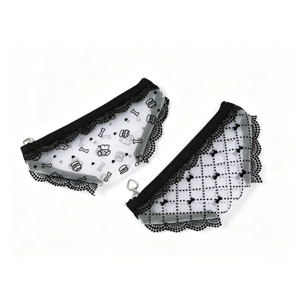 귀여운 레이스 망사 소재의 수납 파우치, 삼각형 모양의 - Cosmetic Bags 리뷰 및 가격