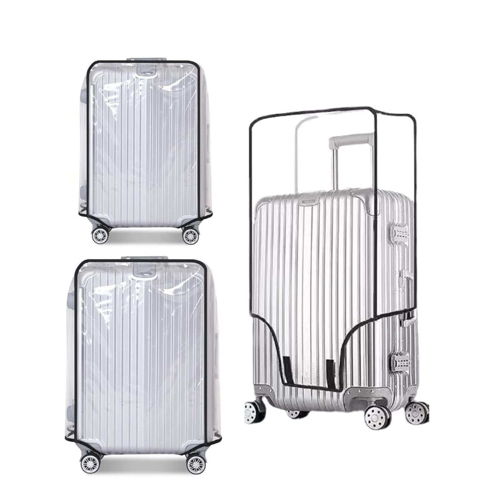 새로운 풀 투명 여행용 가방 보호 커버 방수 방진 내구 - Waterproof Suitcase Cover Protector 리뷰 및 가격