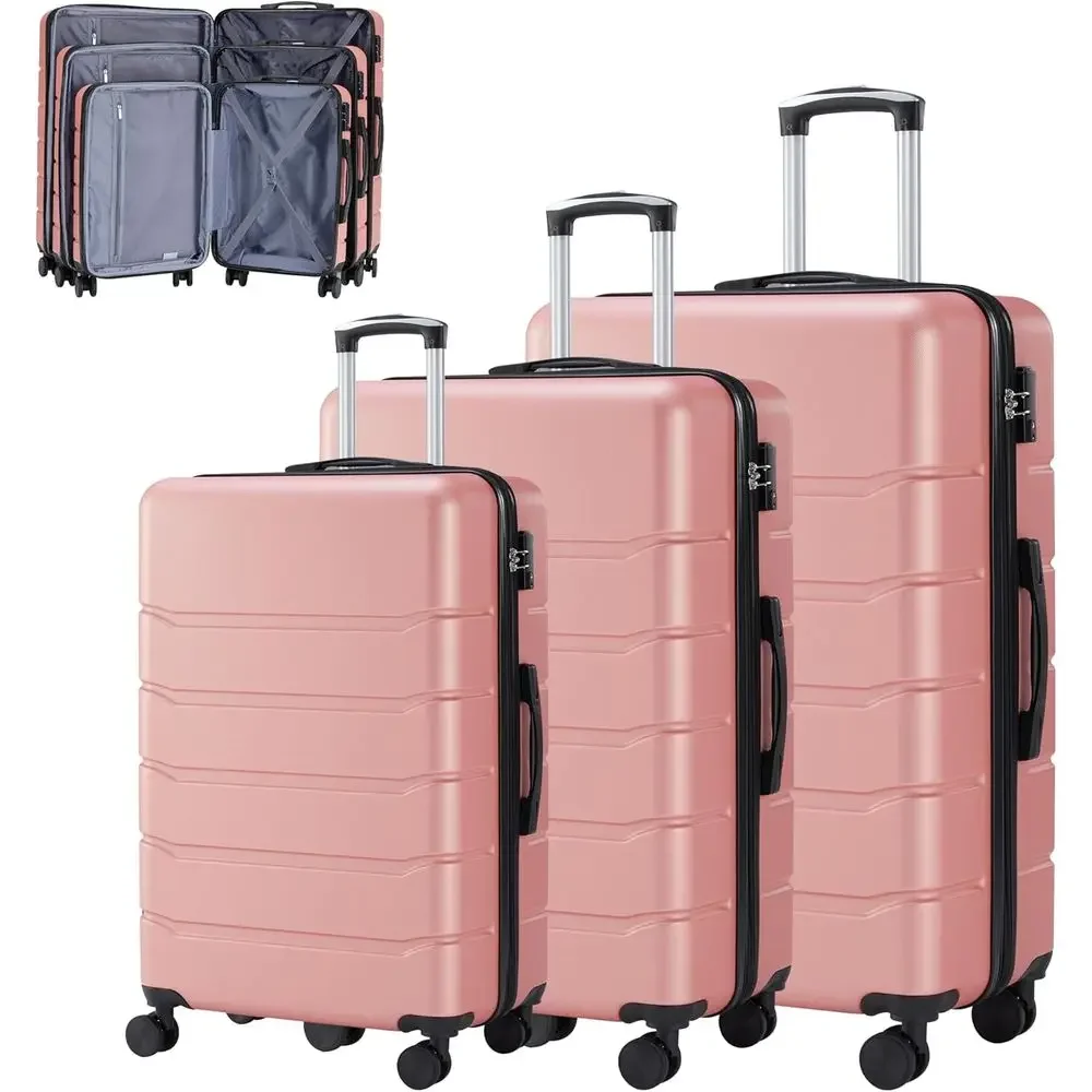 3피스 대형 여행가방 세트 (더블 스피너 휠, TSA  - Expandable Hard Shell Luggage Set 리뷰 및 가격