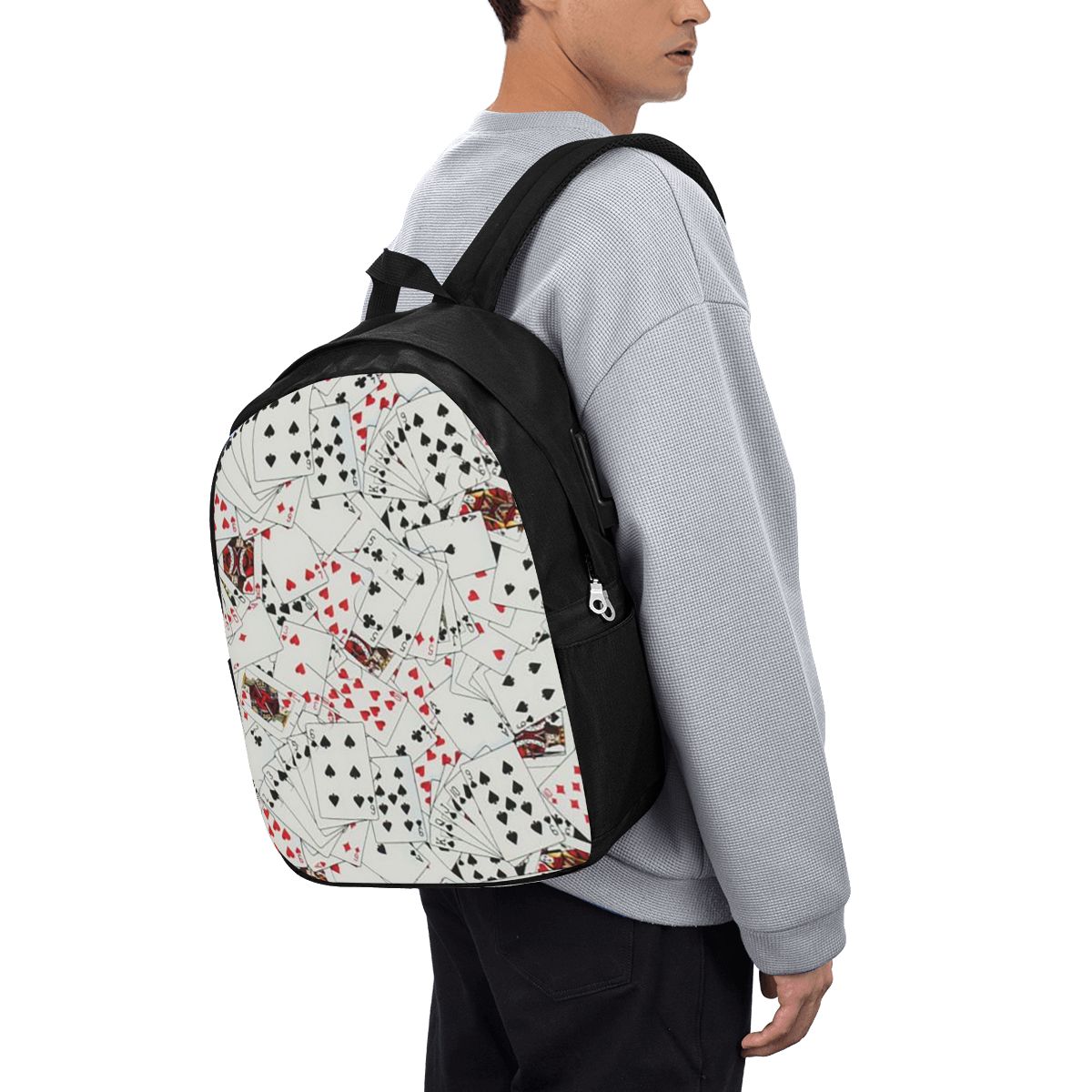 플레잉 카드 포커 프린트 배낭 여행 노트북 가방 컴퓨터 - Travel Bags 리뷰 및 가격