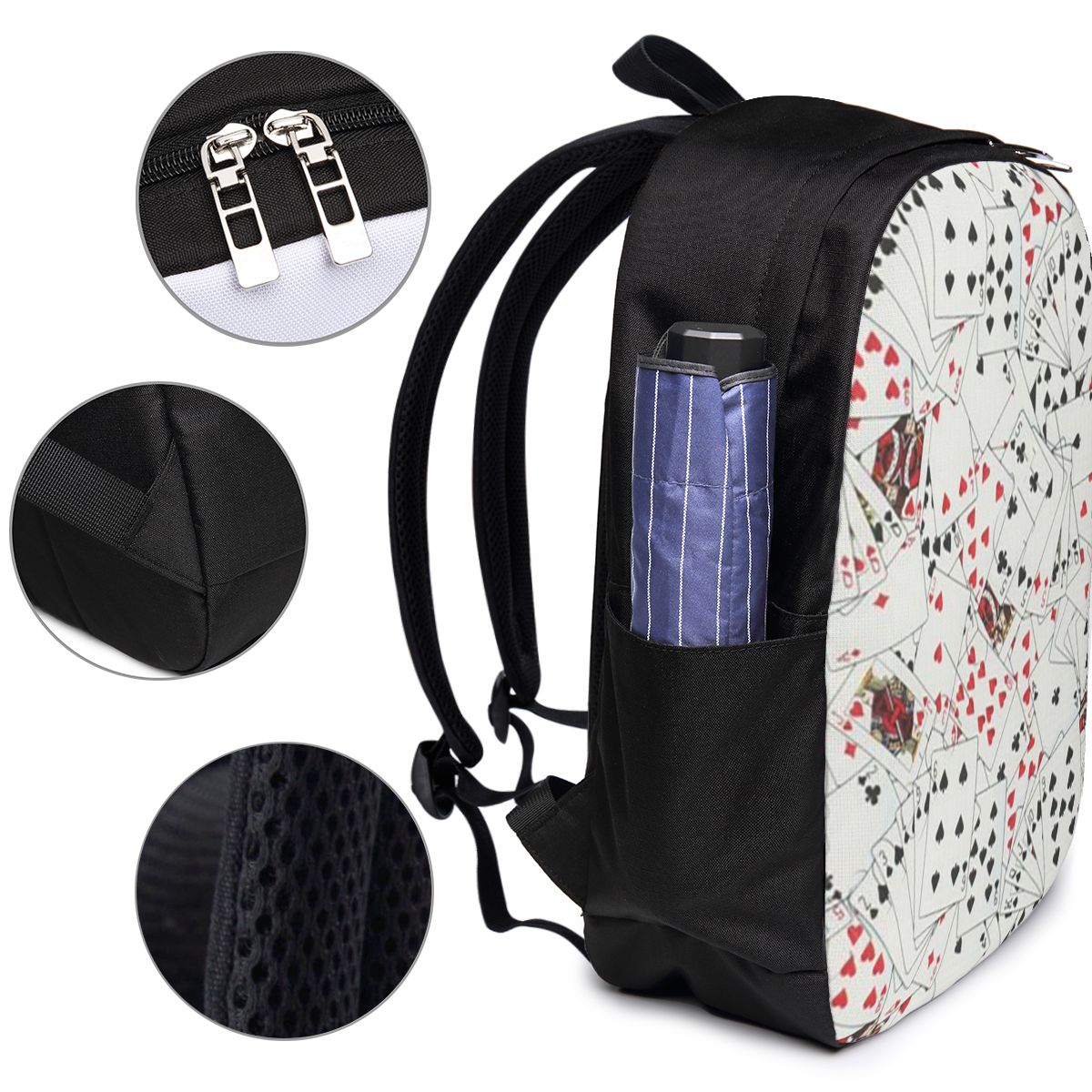 플레잉 카드 포커 프린트 배낭 여행 노트북 가방 컴퓨터 - Travel Bags 리뷰 및 가격