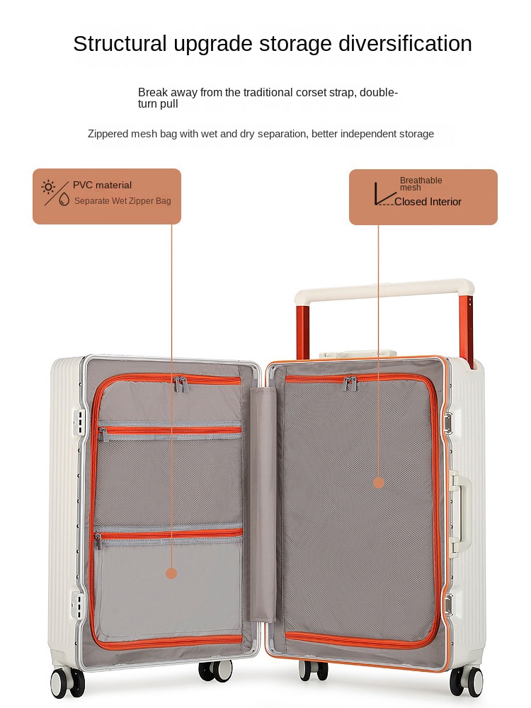 새로운 와이드 핸들 캐리어 바퀴 달린 여행용 가방 컵  - Aluminum Frame Carry On Luggage 리뷰 및 가격