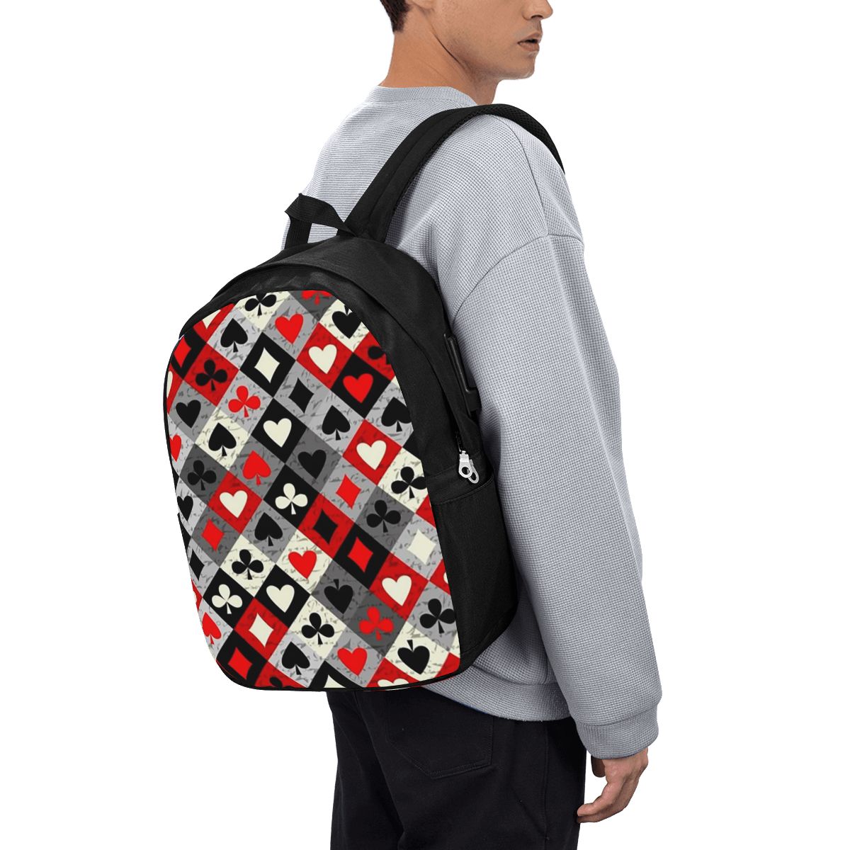 플레잉 카드 포커 프린트 배낭 여행 노트북 가방 컴퓨터 - Travel Bags 리뷰 및 가격