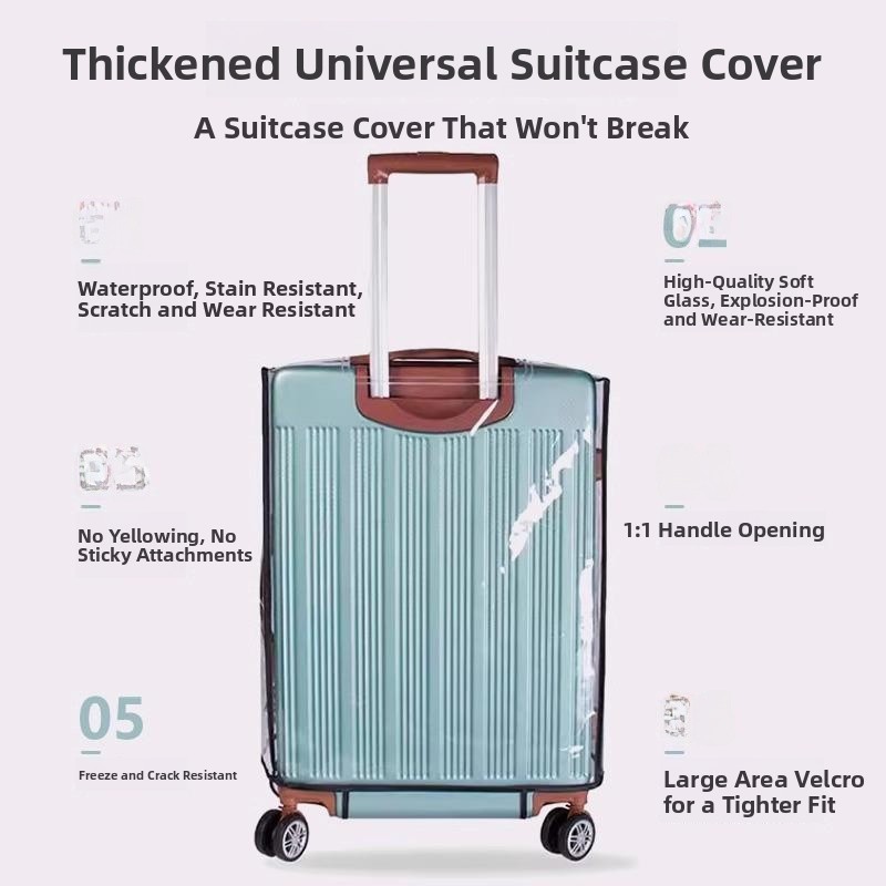 두꺼운 여행용 수하물 보호 커버, 투명 방수 여행용 캐 - Luggage Protective Cover Transparent 리뷰 및 가격