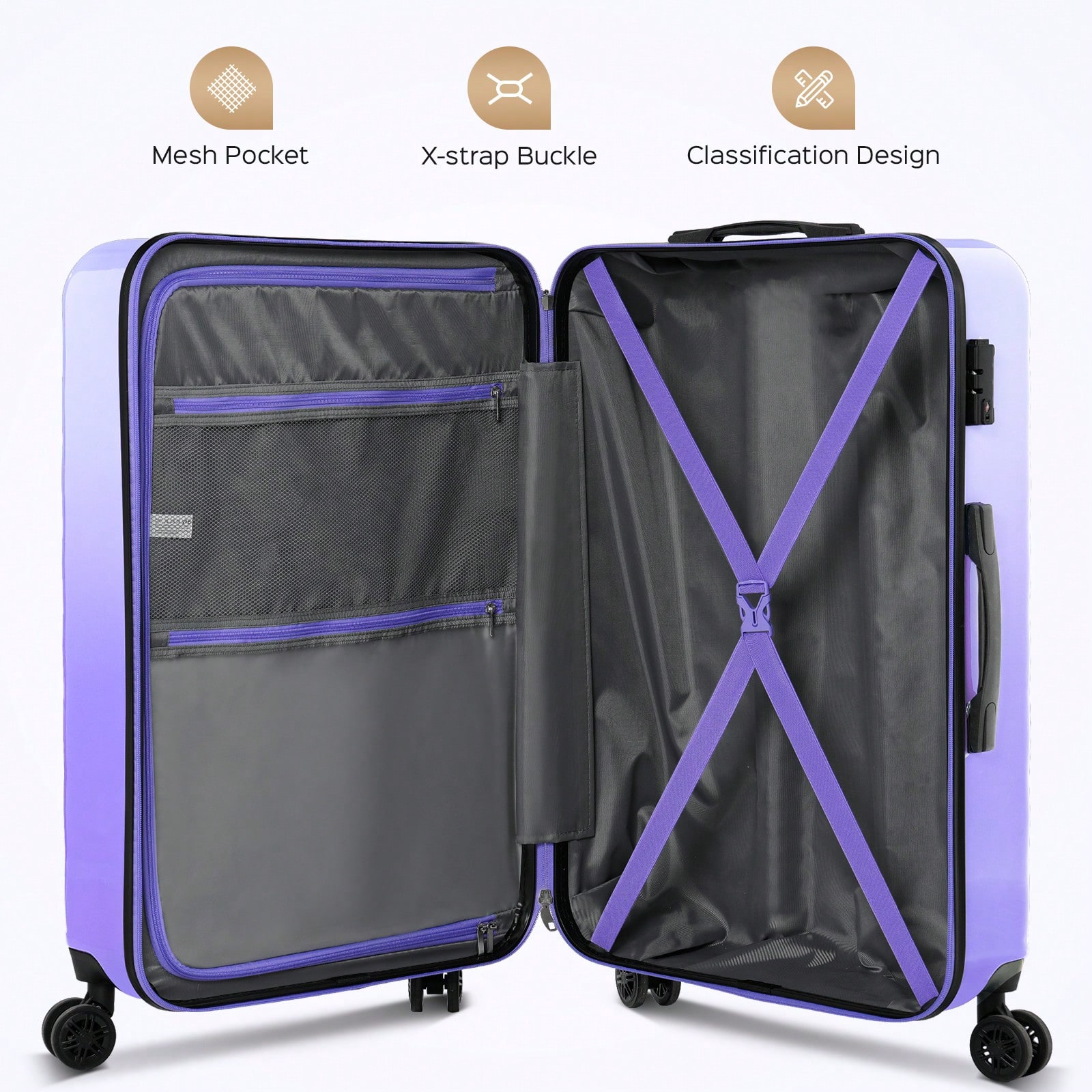 여성용 20/28인치 하드쉘 여행 가방 세트, 360도 - Spinner Wheel Rolling Suitcase 20 Inch 리뷰 및 가격