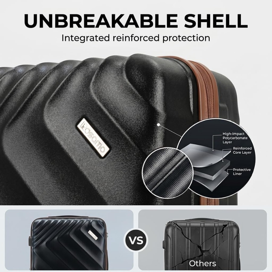 6개로 구성된 하드 셸 확장형 여행 가방 세트, 항공사 - Expandable Hard Shell Luggage Set 리뷰 및 가격