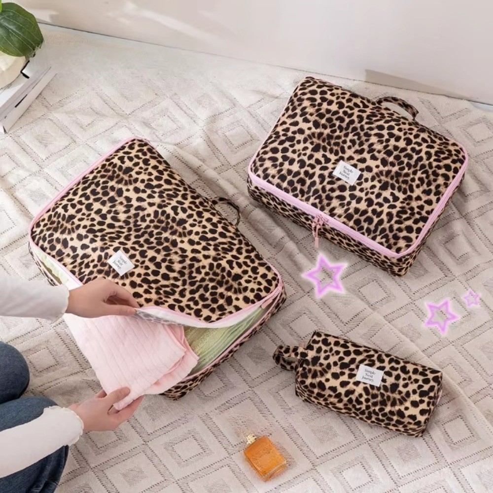 방수 기능이 있는 레오파드 무늬 화장품 가방, 휴대용, - Cosmetic Bags 리뷰 및 가격