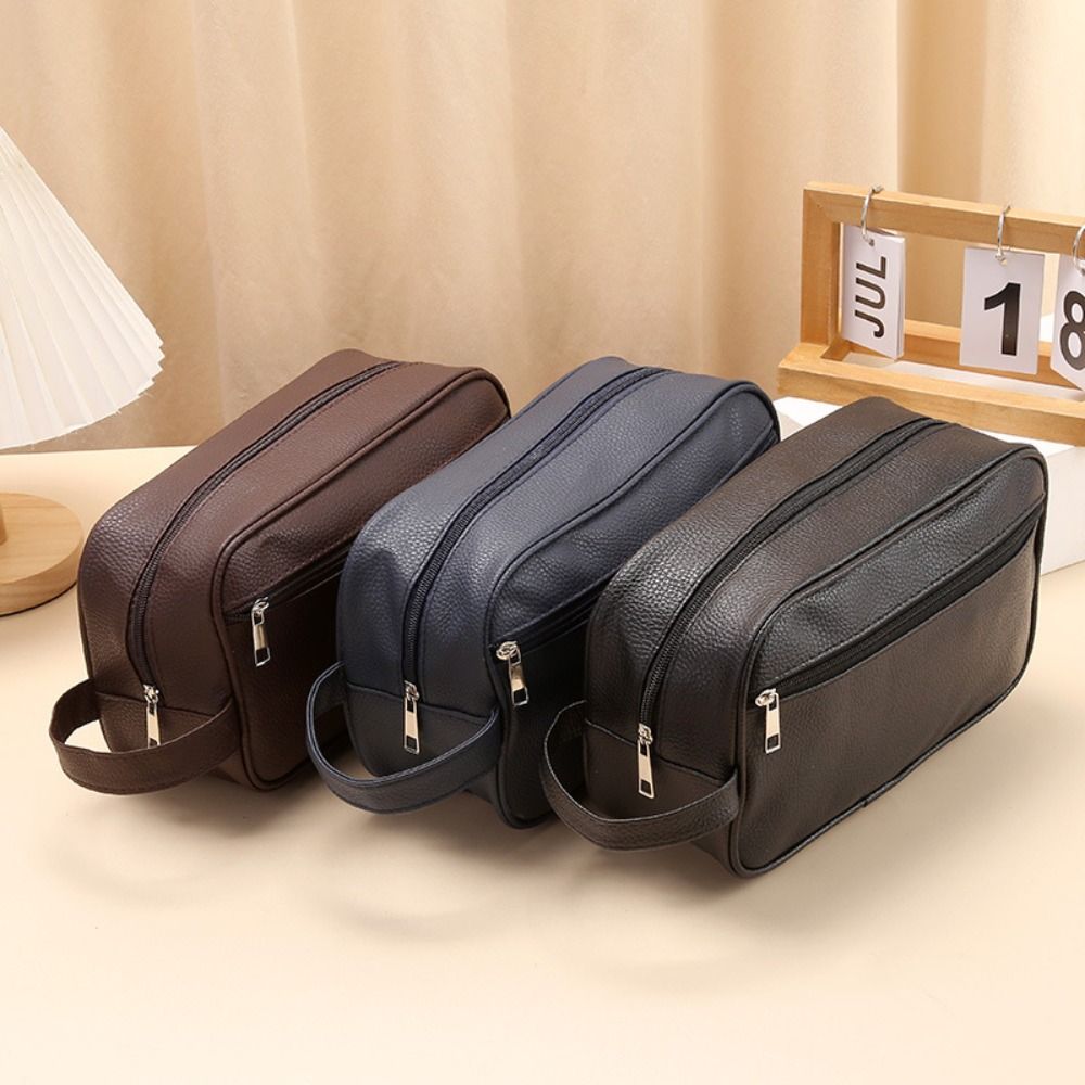 휴대용 대용량 남성용 화장품 가방, 여행용 PU 가죽  - Cosmetic Bags 리뷰 및 가격